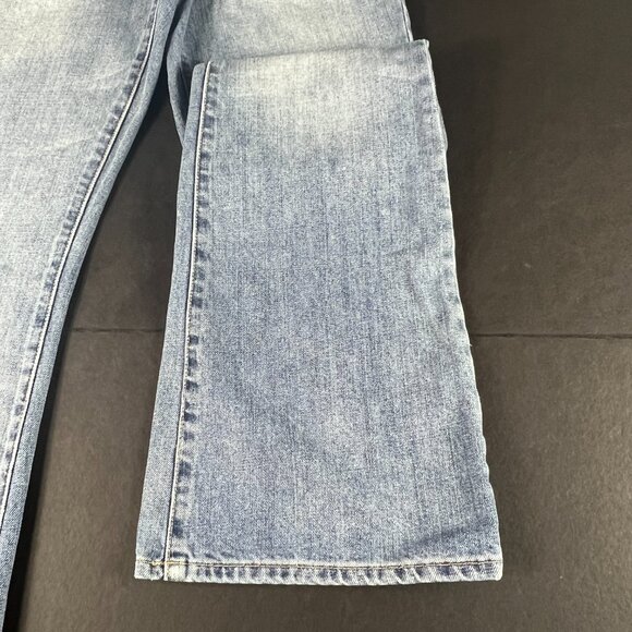 Express X2 Jeans Women's Measured 32x32 Slim Low Rise Flare Blue Denim Tag 6 L - Picture 5 of 16